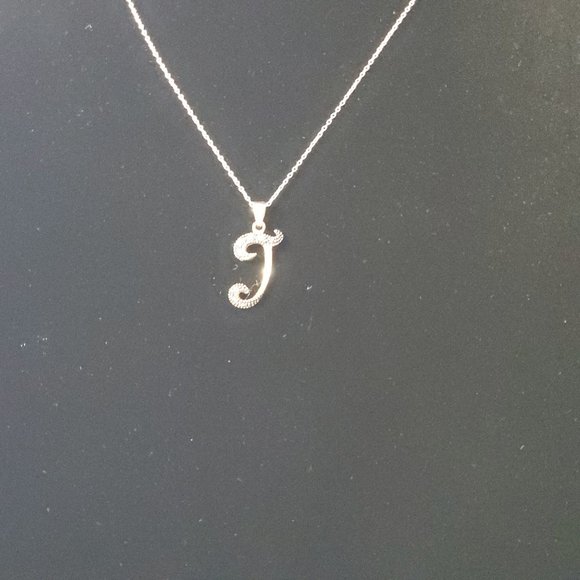 Silver Crystal Initial "T" 10 Inch Fashion Personalized Necklace - Picture 4 of 4